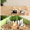 4pcs Cartoon Poor Box Cat Ornament Model Small Statue Car Crafts Fairy Garden Figure Ornament DIY Miniature