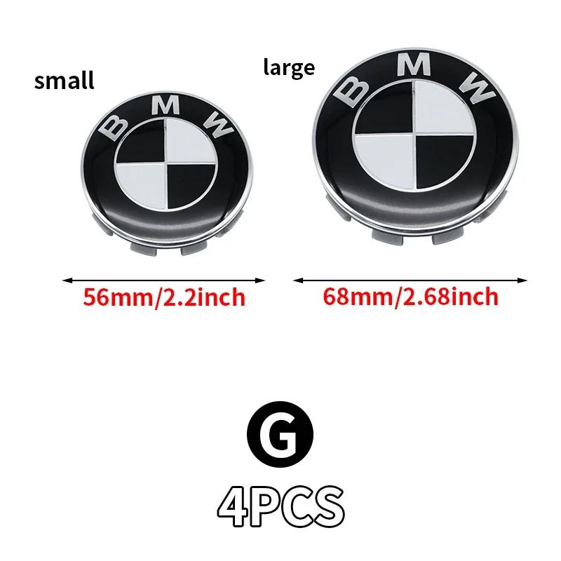 4Pcs/Set 56MM/68MM Car Styling Wheel Center Cap Hub Covers Badge Accessories For BMW M X1F48 X3E83 X1E84 E46 F20 G20 F91 F36 G22