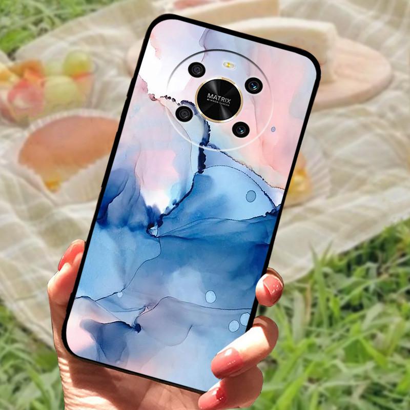 Чехол для Honor X 9 4G, силиконовый, мягкий, с рисунком мрамора, защитные чехлы для Honor X9, модный черный бампер для Huawei Honor X 9, Fundas