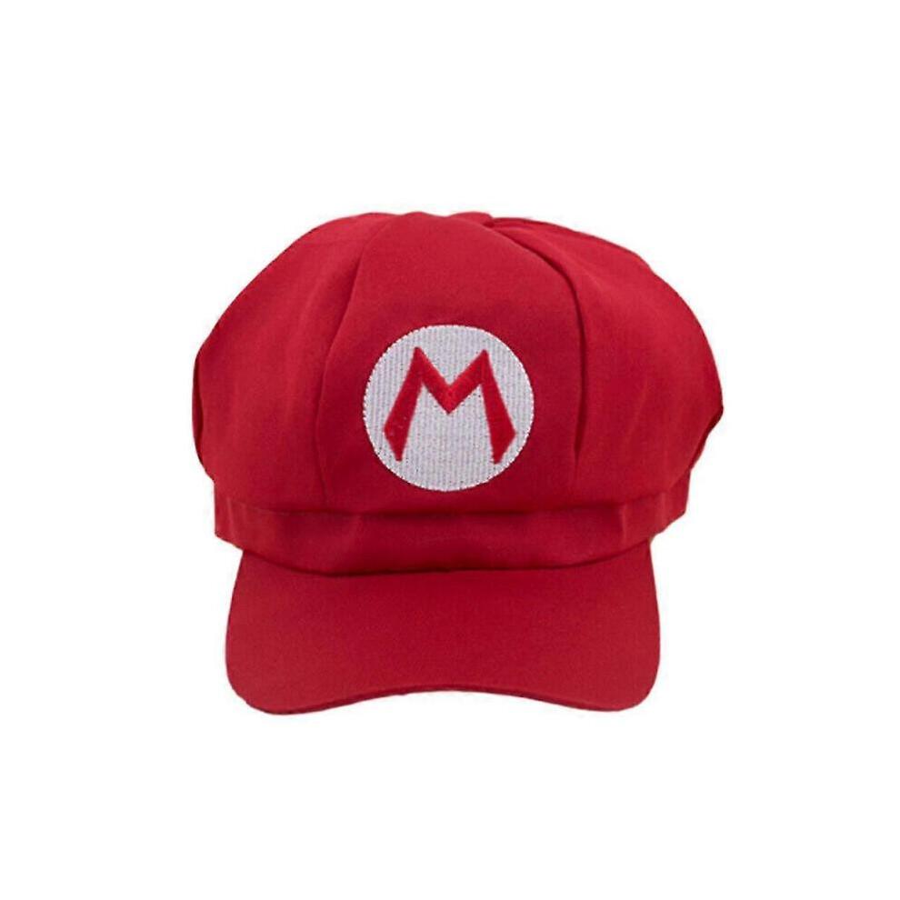 (красный)Аниме Шляпа с рисунком Super Mario Bros Косплей с буквой Luigi Мультяшная Бейсболка Костюм Для Мужчин Женщин Валуиджи Кепка Odyssey