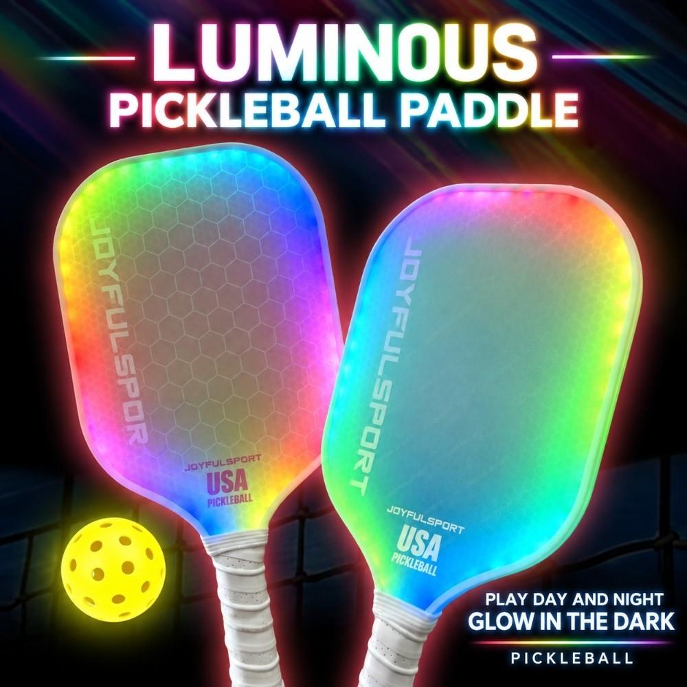 Carbon Fiber Pickleball Rackets LED Lighting Pickle Ball Paddle Pickleball Paddles Sports Supplies