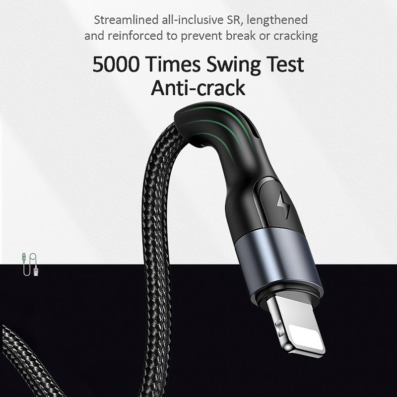 USAMS USB-кабель Lightning Type C для Iphone 12 13 11 pro max Xs Xr X SE 8 7 6 plus 6s 5s ipad air mini USB C кабель для быстрой зарядки данных 4,9