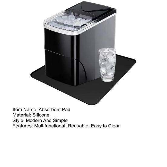 Коврик для льдогенератора, впитывающий воду, многоразовый коврик для лотка для льдогенератора, легко моющийся коврик для сушки посуды для кухни