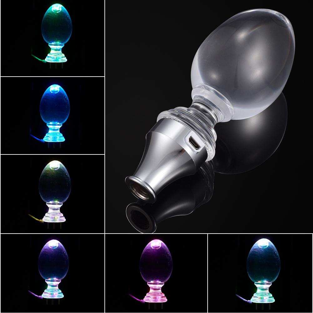 Светодиодная RGB-подсветка, ручка переключения передач, прозрачный акриловый кристалл, алмаз, прозрачный рычаг переключения передач, ручка MT AT, автомобильный аксессуар