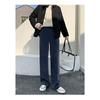 Fashion High Waist Women's Straight Leg Pants Autumn and Winter Elegant Casual Loose Simple Long Pants Ladies Solid Color Trousers 2347