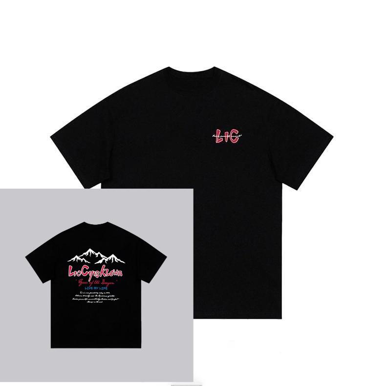 Mountain Letter Graphic T Shirt Vintage Year of The Dragon Print Casual Cotton Short Sleeve Unisex Hip Hop Outdoor Streetwear