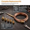 Brass Thermocouple Kit Coiled Lead Temperature Sensor Probe Safety Control Pilot Sensor  BBQ Grill
