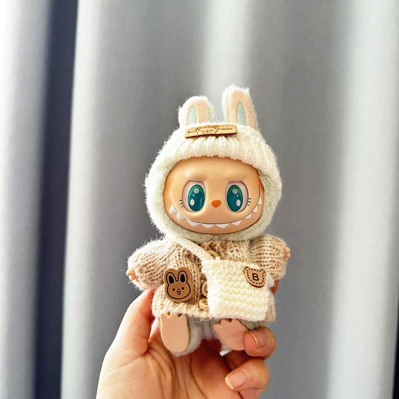 Mini Plush Doll'S Clothes Cute Outfit Accessories For Labubu V1 V2 Korea Kpop Idol Dolls Goose Dinosaur Macaron Clothing Gifts