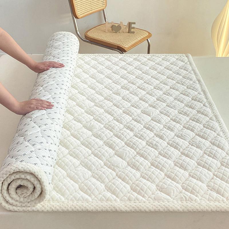 Thickened Velvet Mattress Topper Winter Milk Velvet Pad Bed Mattress Household Foldable Sleeping Bedding Mat For Home Bedroom