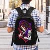 Demon Slayers Backpack for Women Men Waterproof College School Kokushibo Bag Printing Bookbag