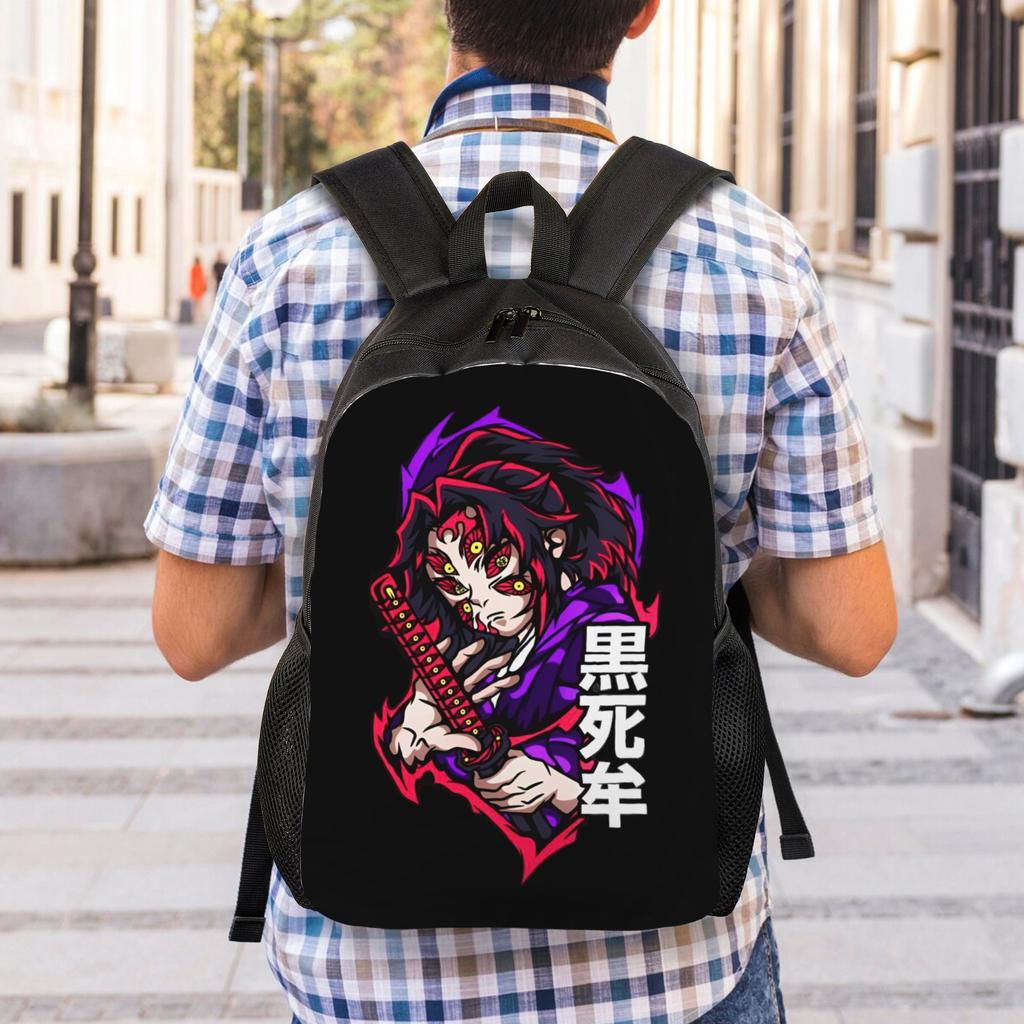 Demon Slayers Backpack for Women Men Waterproof College School Kokushibo Bag Printing Bookbag