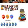 32Pcs Party Decor Set W/ Banner Cake Toppers Balloons For Hot Wheels Theme Party