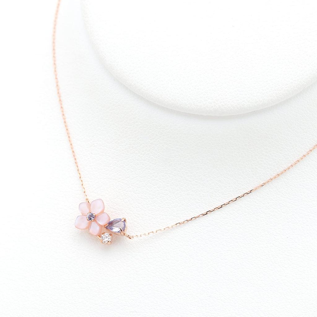 Ожерелье с рождественской розой из розового золота K10 «Рождество в декабре» [Bloom] 0351-0997-0041-0000