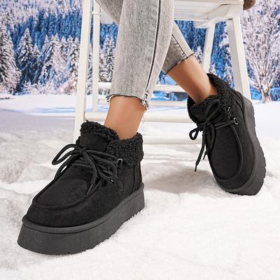 Женские зимние ботинки 2025 Botas De Invierno Para Mujer Утепленные теплым хлопком Удобная легкая обувь На толстой подошве Botines Mujer