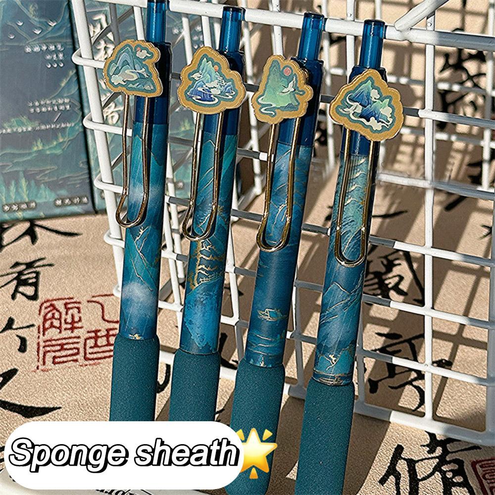 4PCS/Box Soft Cloud Grip Signing Pen ST Tip Writing Tools New Ballpoint Pen Student