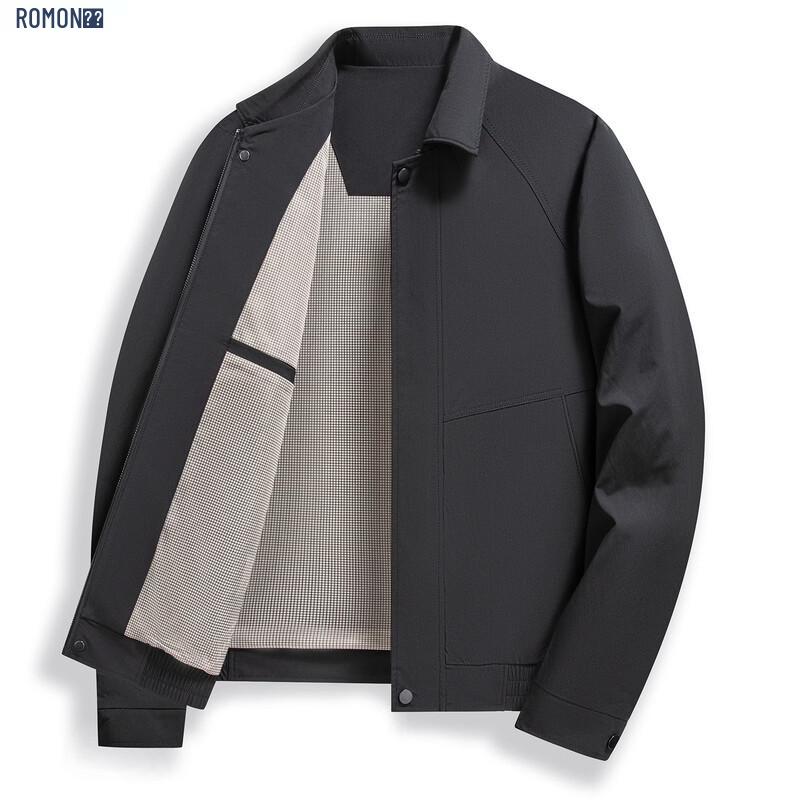ROMON Men's Casual Windproof Executive Jacket
