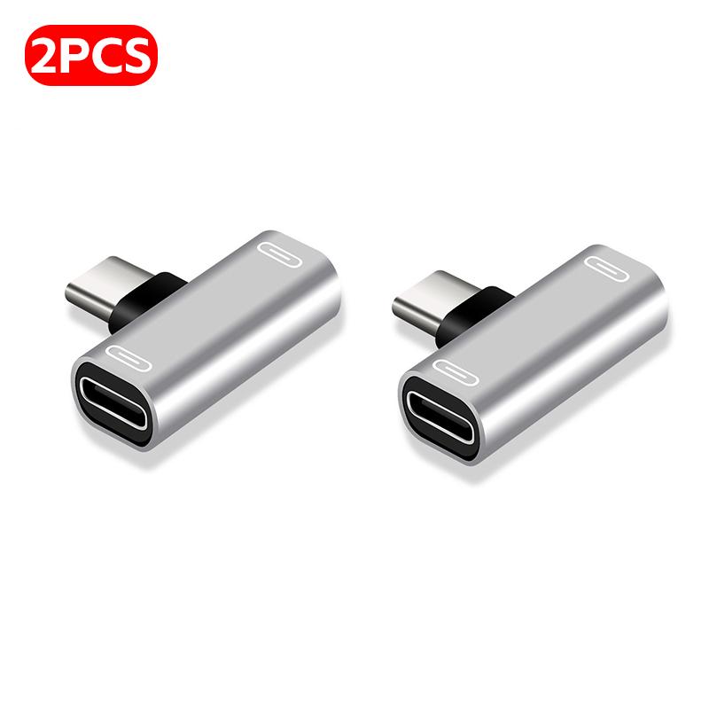 2/1PCS USB C Splitter Type C Male To Dual Type C Female Adapter 2IN1 Headphone Charger Converter for Phone Headphone TypeC Port 3