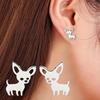 One Pair of Fashionable Earrings, Simple and Cute Puppy Earrings