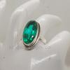 Oval Cut Green Zircon 925 Sterling Silver Ring Jewelry, Wedding Gift Statement Ring