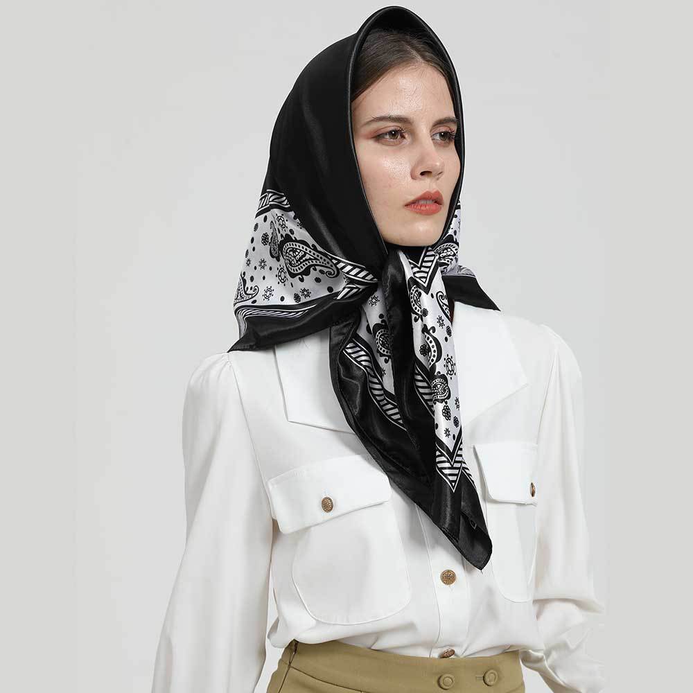 Silk Scarf, Versatile Shade For Spring And Summer, 90cm Square Scarf, Sun Protection Shawl, Versatile Women'S Silk Scarf, Decorative Gift Scarf