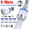 1-5 шт. Элемент фильтра для воды для крана Удаляет хлор Тяжелые металлы Фильтрованный Душевая лейка Ванная Фильтрация Очиститель Смягчает Жесткую Воду