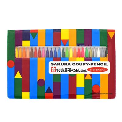 Sakura Crepas Цветные карандаши Coupy Мягкий чехол 24 цвета 5 штук FY24R1(5)