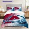 Постельное белье с узором Colorado Avalanche Комплект одеял Покрывало Наволочка Домашний Декор Подарок на День Рождения (1 пододеяльник + 2 наволочки, без наполнителя)