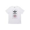 Adidas Оригинальная футболка с короткими рукавами и принтом Trefoil Love, мужские топы, белые GK7165