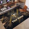 Custom Rug Pittsburgh Penguins Pattern Print Name Text Soft Non‑Slip Floor Carpet for Home Indoor Decoration