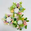 Easter Egg Candle Rings Wreath Artificial Easter Egg Candle Holder Mini Wreath Spring Egg Candle Ring for Holiday Home Office Decor
