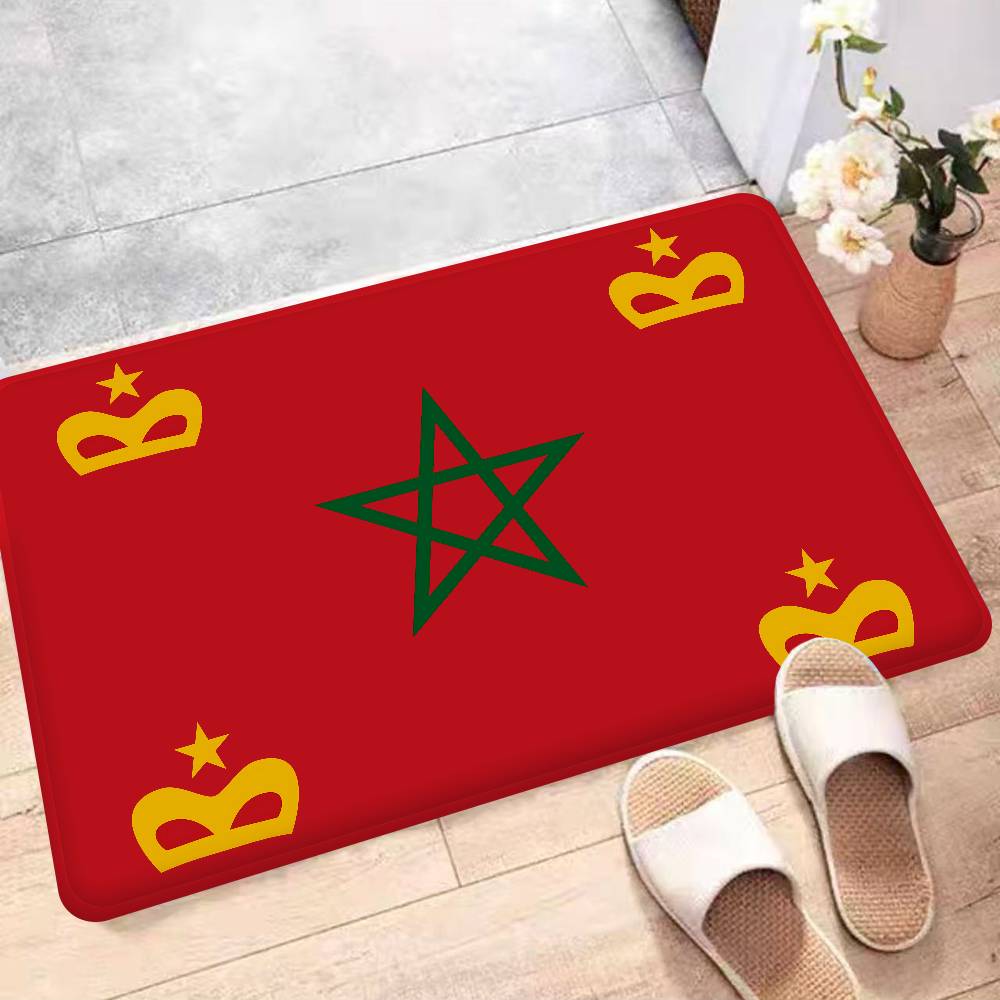 Morocco Flag Room Mats Retro Multiple Choice Living Room Kitchen Rug Non-Slip Welcome Rug