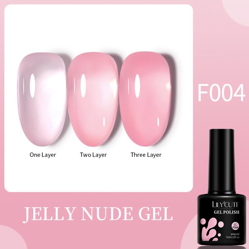LILY'CUTE Розовый полупрозрачный гель-лак - Серия Ice Sheer Nude & Rose Jelly