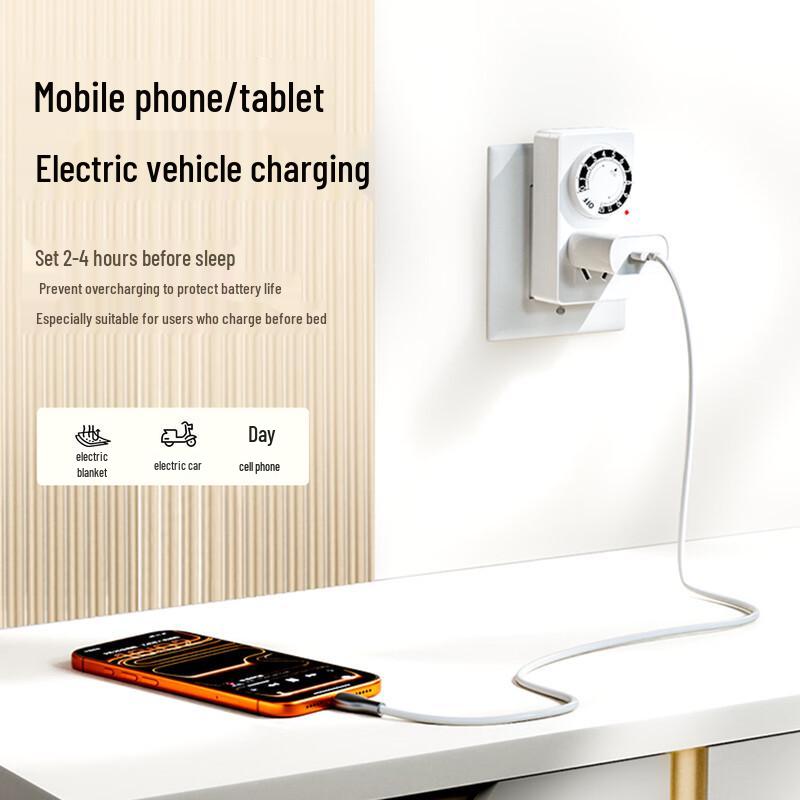 BIAZI Automatic Power-Off Timer Socket for Electric Vehicles