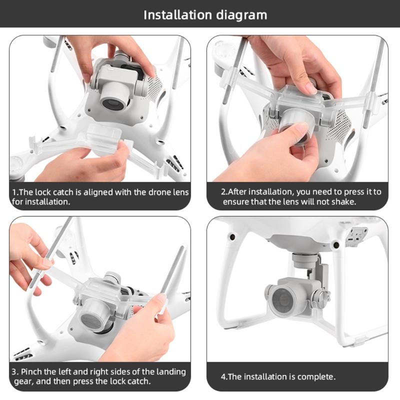 Gimbal Clamp for Phantom 4 Advance 4Pro Pro + Parts 35 Accessories Drone Gimbal Lock Camera Lens for Protection Cover