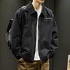 Vintage Washed Outdoor Tooling Jacket Men'S Trendy Brand Embroidered Lapel Jacket Loose Casual Cotton Top
