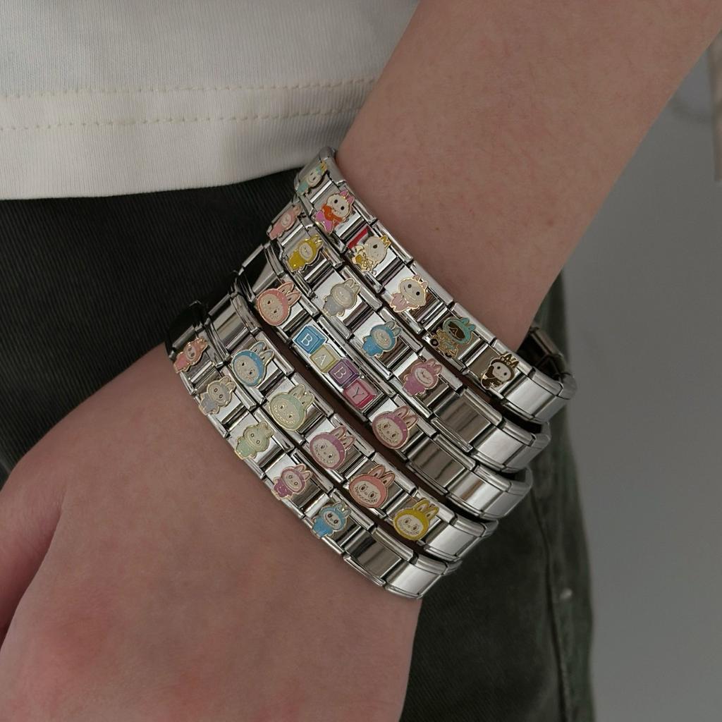 Explosive Sale Cartoon La Home Bracelet Colorful Square Module Premium Cartoon Bracelet