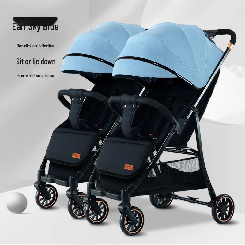 Легкая коляска для близнецов: Складной, сидячий и лежачий вариант для детей