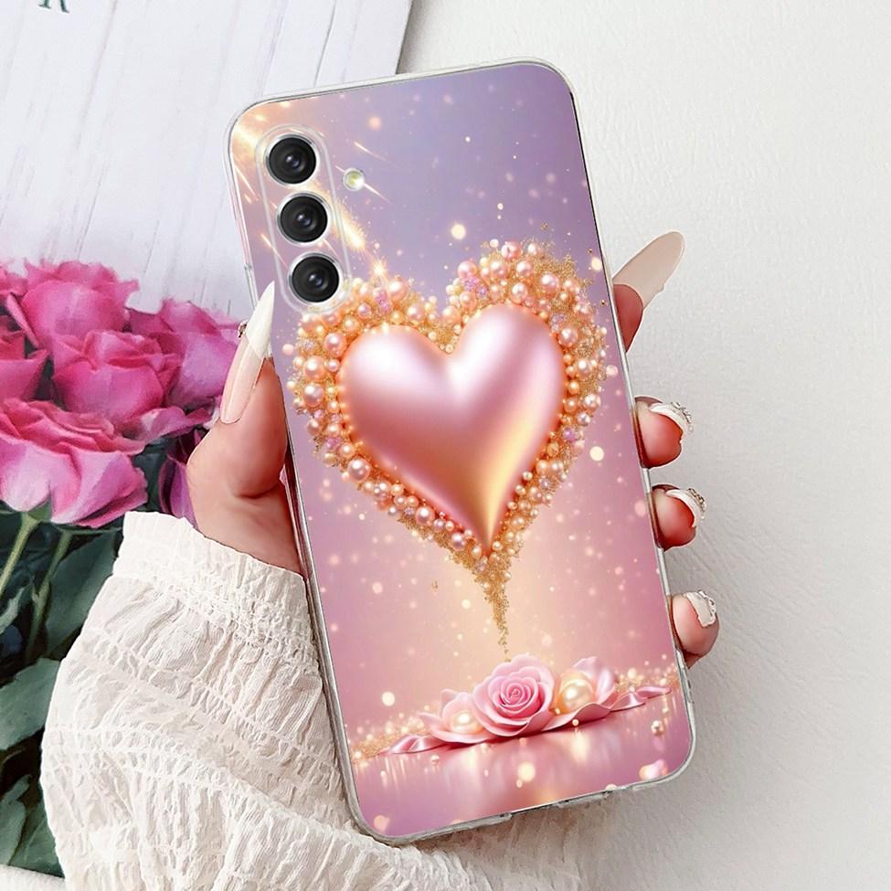 Чехол для Samsung A04s SM-A047M Прозрачный Эстетичный Милый Кот Модные Цветы Расписная Задняя Крышка Для Samsung Galaxy A04s Чехол для Телефона