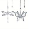 1Set Ceiling Fan Pull Chain Ornaments Extension, Lighting and Fan Beaded Ball Fan Pull Chain Extender with Connector