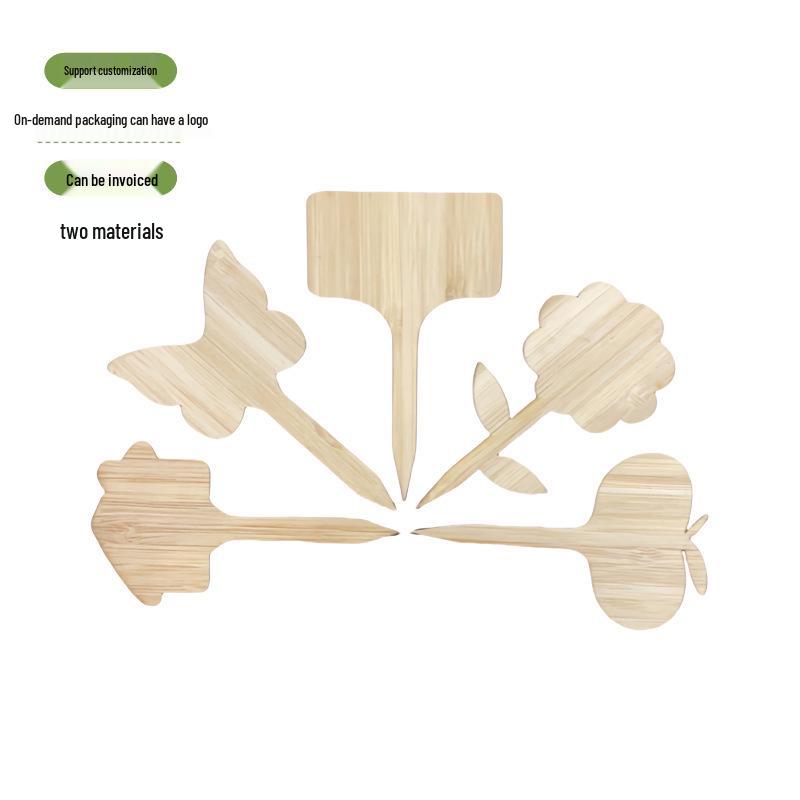 Bamboo Gardening Plant Labels & Succulent Flower Stakes