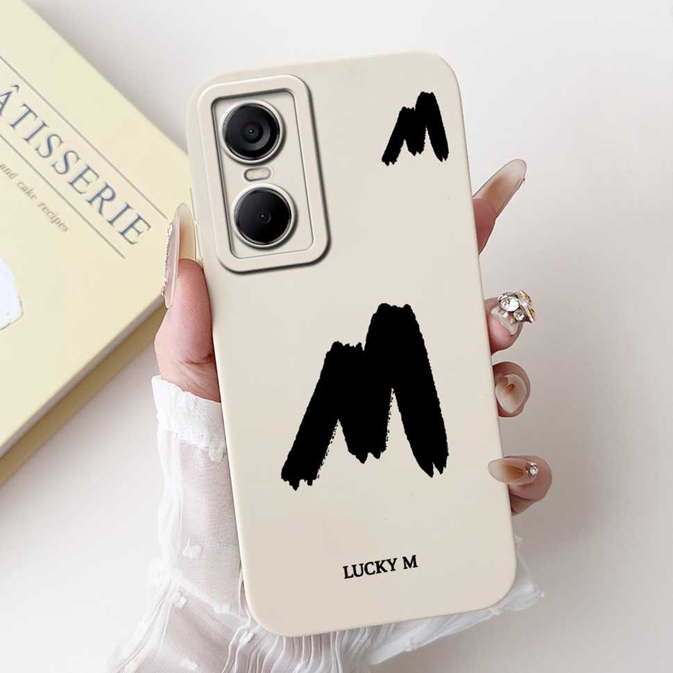 Luckly Letters Cover For Tecno Pop 6 Pro Case 2022 Silicone Soft TPU Phone Case For Tecno Pop6 Pop 6 Pro Bumper 6.6"
