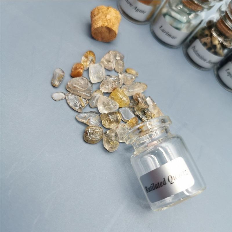 9 шт., бутылки с драгоценными камнями, кристаллы, лечебные камни, принадлежности для колдовства, кристаллы, чакра, лечебные кристаллы, объемные кристаллы, декор для ведьмы