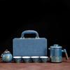 Керамический дорожный чайный набор Kuaike One Pot Four Cups, портативный набор для чая Кунг-фу для улицы, деловые подарки