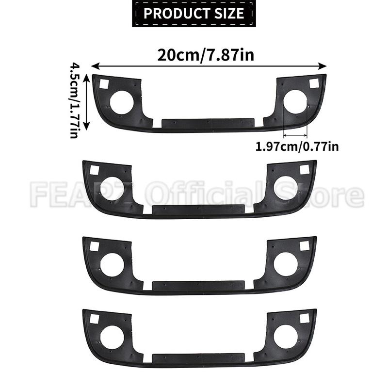 4pcs Car Door Handle Exterior Kit Covers with Rubber Seals Gasket For BMW E36 E34 E32 3 5 7 Series 51218122441 51218122442