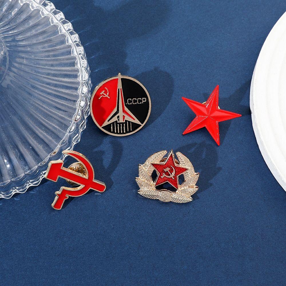 Русские смешные значки с котами Русская голубая кошка Брошь Красная звезда Красная звезда Русская булавка Любители кошек Друзья