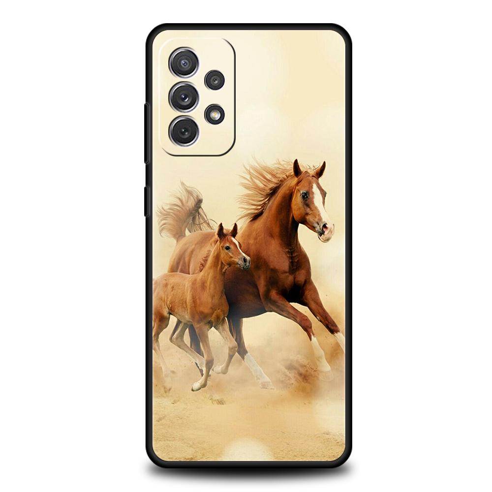 Силиконовый чехол с изображением лошади для Samsung Galaxy A32 A52 A13 A22 A72 A51 A71 A41 A11 A31 A21S 5G Роскошный чехол-бампер для телефона Funda Сумка
