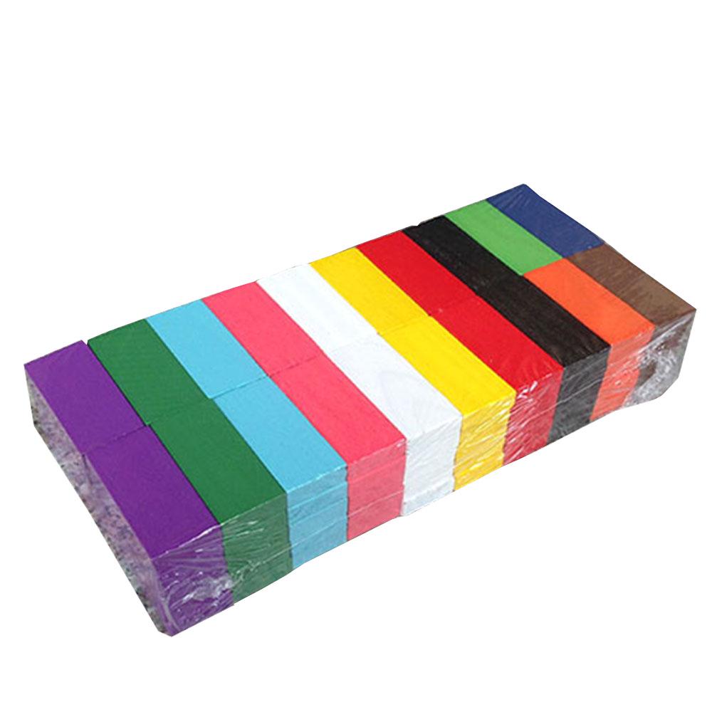 100Pcs Domino Wooden Tower Building Blocks Toy Rainbow Color Early Intelligence Education Blocks