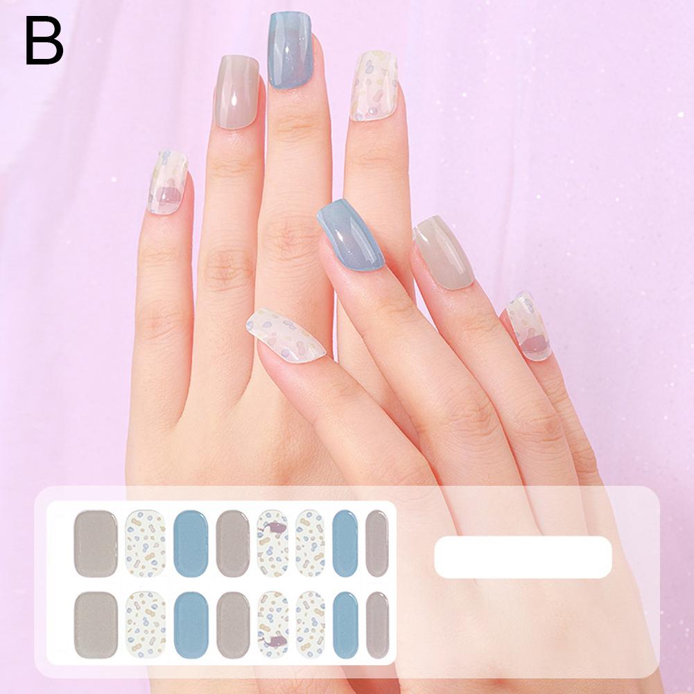Лак для ногтей Novidades Designer Women Salon Nail Decals Sticker Pure Solid Tips Nail Self set Co K7H2
