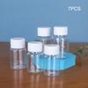 Набор из 7 прозрачных портативных пластиковых бутылок для путешествий, многоразовые контейнеры для хранения раздельного типа, многофункциональный легкий дорожный набор