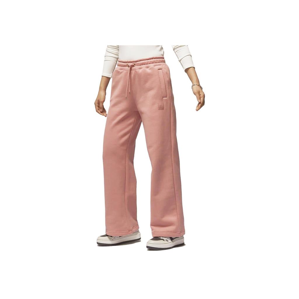 Jordan Flight Open-Hem Fleece Joggers Women Bottoms Stardust-Red FD7225-618